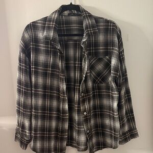 Plaid Button-Up Shirt